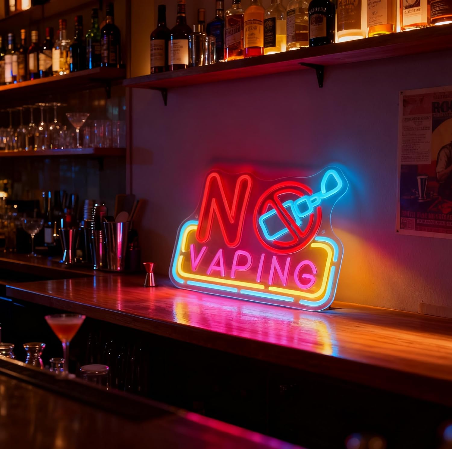 No Vaping LED Neon Sign USB Po - Vaping Shop review and price