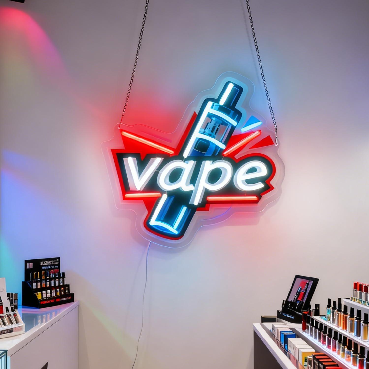 Vape Neon Sign USB Dimmable LE - Vaping Store review and price