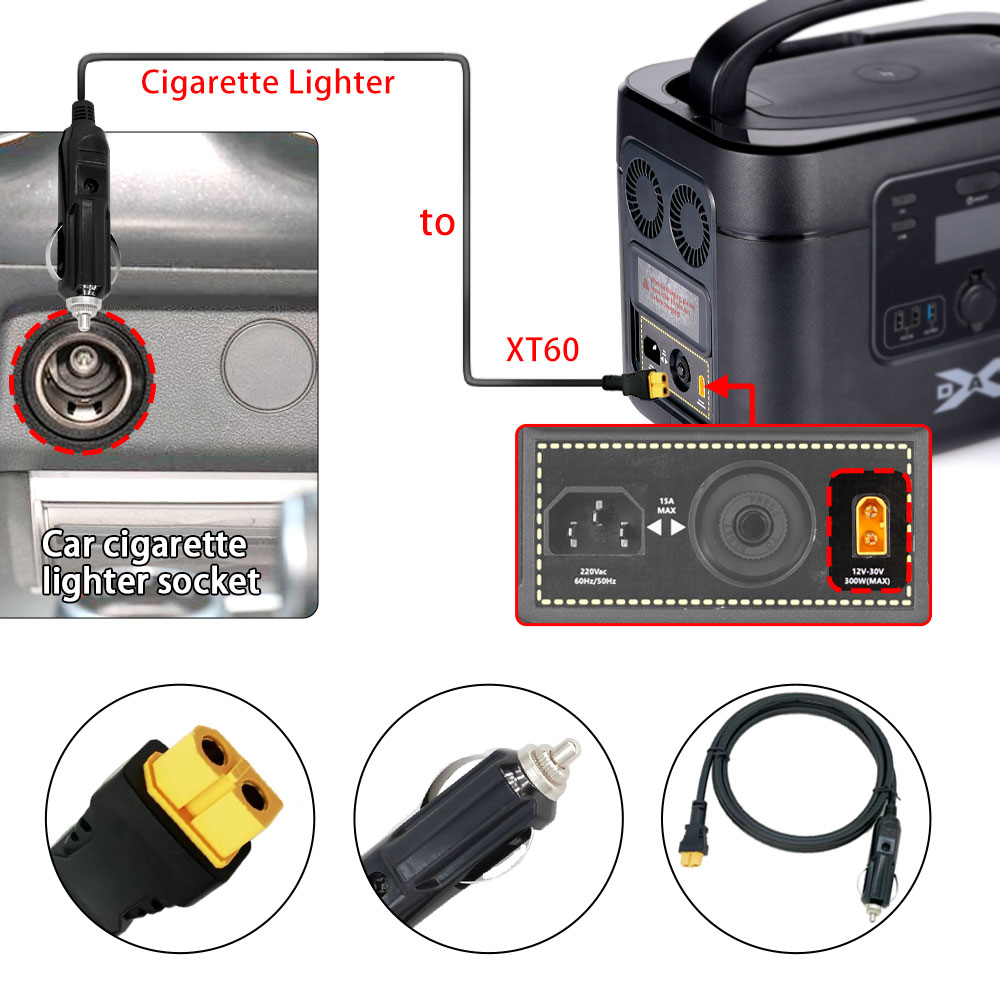 XT60 16AWG Plug Car Cigarette  - Accessories Experts Vape review and price